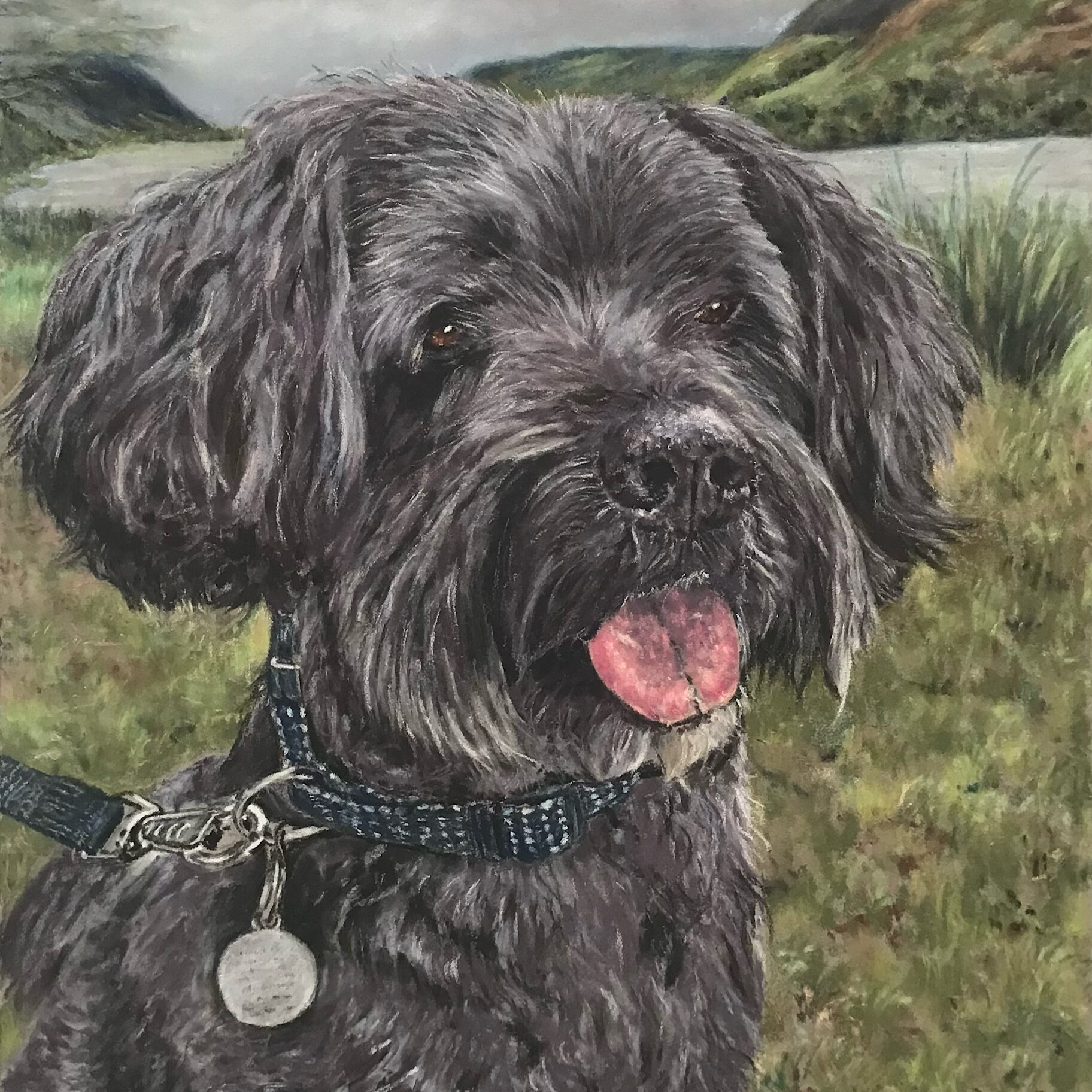 Pastel Dog Portrait Commission Near Me